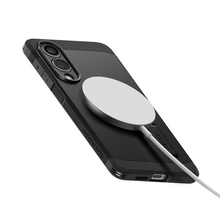 Spigen Tough Armor MagSafe - étui pour Samsung Galaxy S25 Edge (Noir)