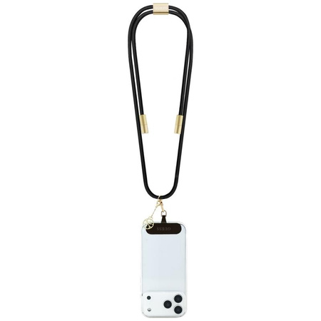 Guess Crossbody Strap 4G Charm - Universal Phone Strap / USB-C to USB-C Cable 1.5m (Black)