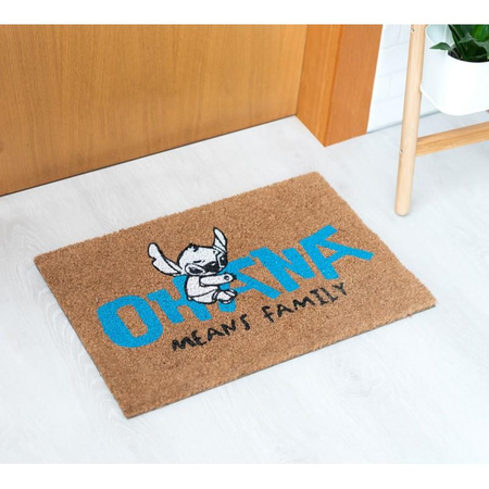 Tapis de porte INTERIEUR, Coconut, Disney Stitch, Brown 40x60