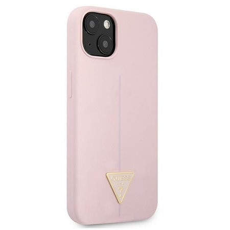 Guess Silicone Triangle Logo – Hülle für iPhone 13 (Violett)