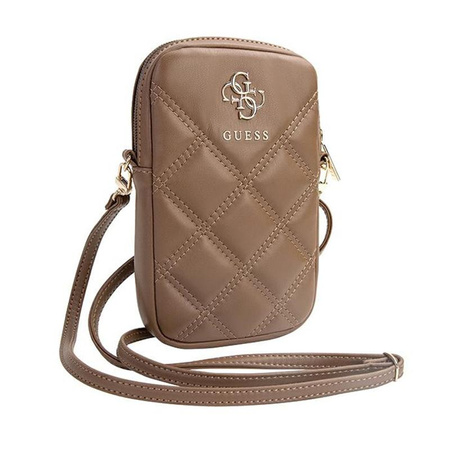 Guess Zip Quilted 4G - Handytasche (braun)