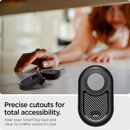 Spigen Rugged Armor - Schutzhülle für Samsung Galaxy SmartTag 2 (Schwarz)