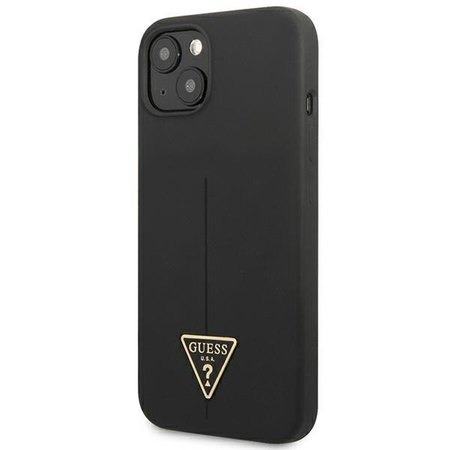 Guess Silicone Triangle Logo - Coque pour iPhone 13 mini (noir)