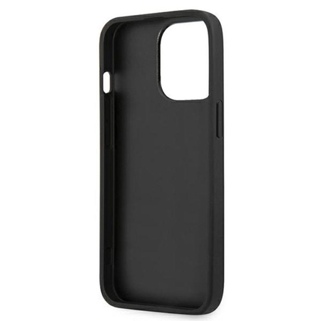 Karl Lagerfeld PU Leather Karl's Head Metal - Coque iPhone 13 Pro (noir)