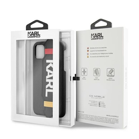 Karl Lagerfeld Case Strap - iPhone 11 Pro Case (black)