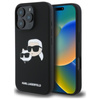 Karl Lagerfeld Silikon Doppelköpfe drucken MagSafe - iPhone 16 Pro Max Hülle (schwarz)