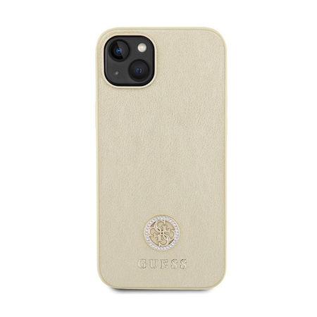 Guess 4G Strass Metall Logo - iPhone 15 Plus Tasche (Gold)