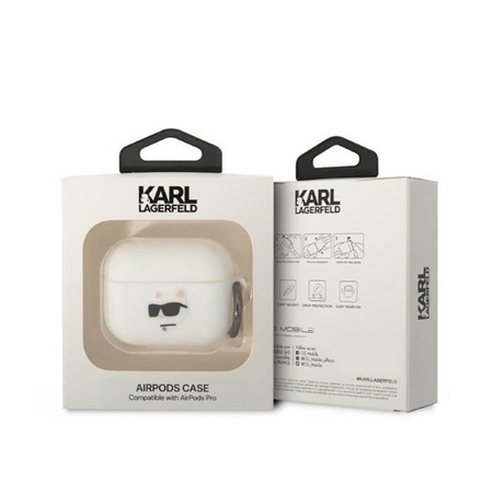 Karl Lagerfeld szilikon NFT Choupette Head 3D - AirPods Pro tok (fehér)