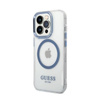 Guess Metal Outline Magsafe - Etui iPhone 14 Pro (przezroczysty / niebieski)