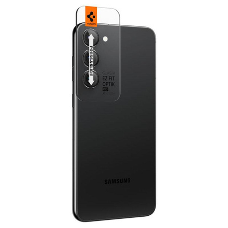 Spigen Optik.Protection de l'objectif de l'appareil photo TR - Verre de protection de l'objectif 2 pcs. pour Samsung Galaxy S23 / S23+ (Noir)