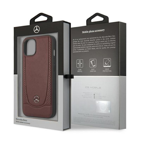 Mercedes Leather Urban Line - étui pour iPhone 13 mini (rouge)