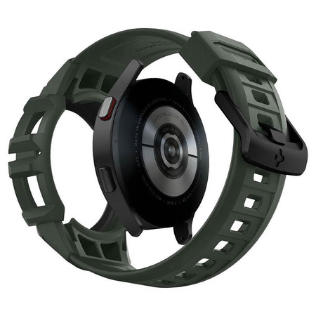 Spigen Rugged Armor Pro - řemínek + pouzdro pro Samsung Galaxy Watch 4 / 5 44 mm (zelená/černá)