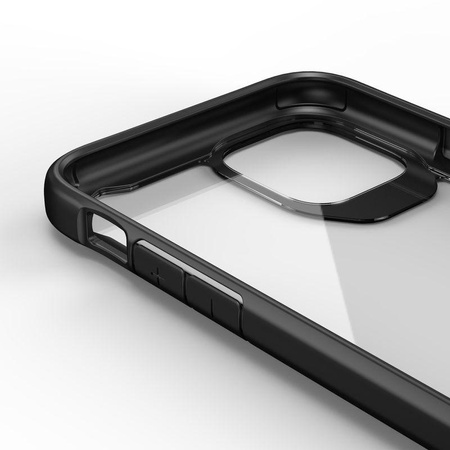 Crong Hybrid Clear Cover - Zestaw etui iPhone 11 Pro (czarny) + szkło hybrydowe 9H