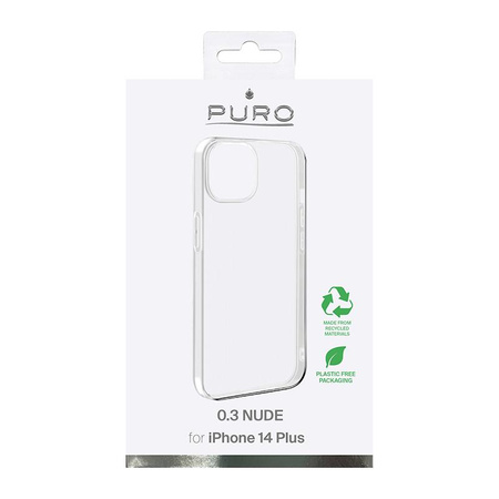 PURO 0.3 Nude - tok iPhone 14 / 13 (átlátszó)