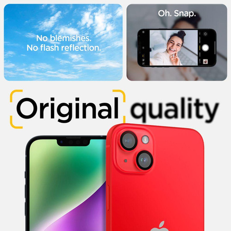 Spigen Optik.TR Camera Lens Protector - Szkło ochronne na obiektyw do Apple iPhone 14 / iPhone 14 Plus (2 szt) (czerwony)