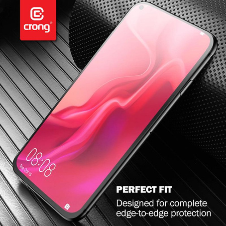 Crong 7D Nano Flexible Glass - Szkło hybrydowe 9H na cały ekran Xiaomi Redmi Note 9 Pro