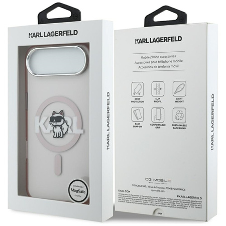 Karl Lagerfeld IML Choupette Sketch Logo MagSafe - Pouzdro iPhone Air (růžová)