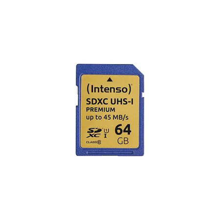 Intenso SDXC - Paměťová karta 64 GB Class 10 U1 UHS-1 10/45 MB/s