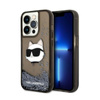 Karl Lagerfeld Liquid Glitter NFT Choupette Head - Hülle für iPhone 14 Pro Max (Schwarz)