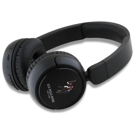 US Polo Assn DH Color Logo - Kabellose Over-Ear Bluetooth Kopfhörer V5.3 (schwarz)