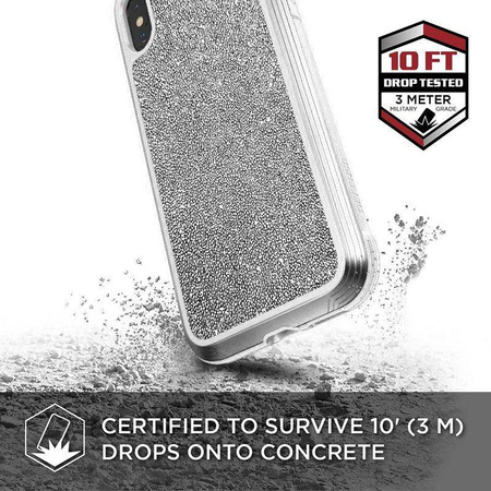 X-Doria Defense Lux - Aluminium Gehäuse iPhone Xs Max (Falltest 3m) (Weiß Glitter)