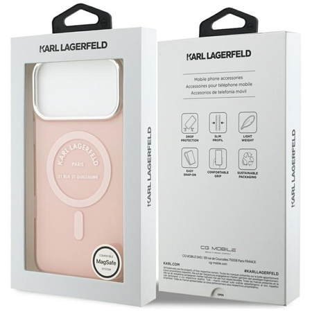 Karl Lagerfeld IML Karl RSG Logo MagSafe - Case for iPhone 17 Pro Max (pink)