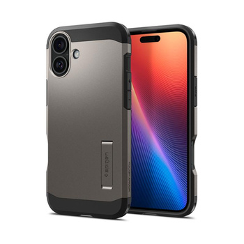 Spigen Tough Armor MagSafe - étui pour iPhone 16 (Gunmetal)