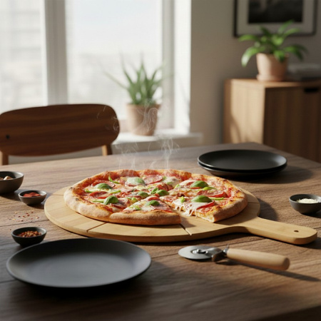 Alpina - Pizza serving set, 34 cm board + knife