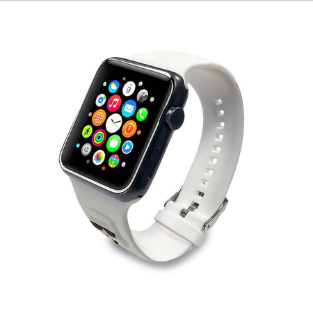 Karl Lagerfeld Silicone Karl Head – Pasek do Apple Watch 38/40/41 mm (biały)