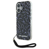 Karl Lagerfeld Zebra se šňůrou - pouzdro pro iPhone 16 Plus (fialové)