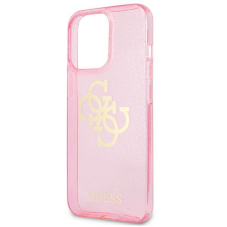 Guess Glitter 4G Big Logo - iPhone 13 Pro Max Tasche (rosa)