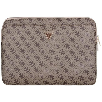 Pouzdro na notebook Guess 4G Zipper Pocket Triangle Logo Sleeve - 14" (hnědé)