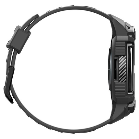 Spigen Rugged Armor Pro - Bracelet + étui pour Samsung Galaxy Watch 6 Classic 47 mm (Noir)