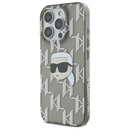 Karl Lagerfeld IML Karl Head Electroplated - iPhone 16 Pro Max tok (fekete)