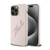 Karl Lagerfeld Silicone Karl Script - Hülle für iPhone 15 Pro Max (Pink)