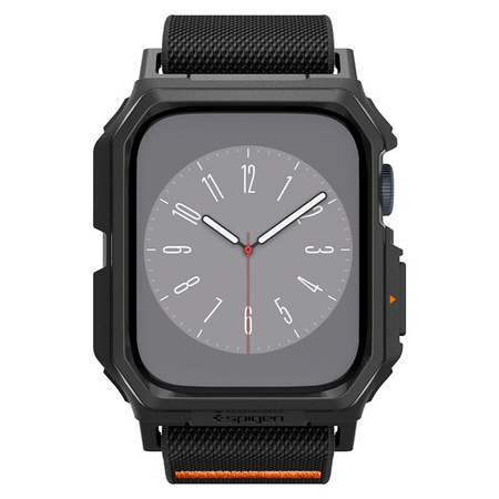 Spigen Lite Fit "Pro" - Gehäuse mit Armband für Apple Watch 4/5/6/7/8/9/SE 44/45 mm (Mattschwarz)