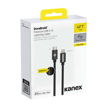 Kanex DuraBraid - USB-C (Power Delivery) auf Lightning MFi Anschlusskabel 1,2 m (Gold)