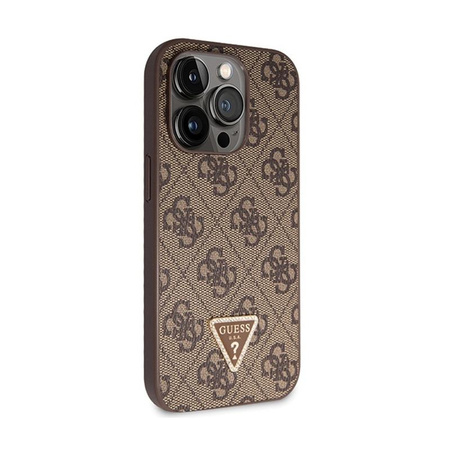 Guess Crossbody 4G Metall Logo - iPhone 14 Pro Tasche (braun)