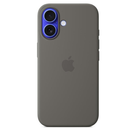 Apple Silicone Case - Coque en silicone avec MagSafe pour iPhone 16 (Mountain Grey)