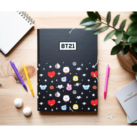 Line Friends BT21 - Mappe / Ordner mit Radiergummi