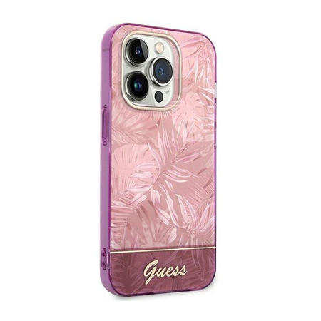 Guess Jungle Case – Etui iPhone 14 Pro (Różowy)