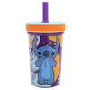 Disney Stitch - Tasse Dropsafe irréversible avec paille en silicone de la collection Aloha 370ml