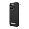 Guess Silikon Logo Platte MagSafe - iPhone 14 Pro Max Tasche (schwarz)