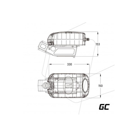 Green Cell - E-Bike akkumulátor töltővel 36V 12Ah 432Wh Li-Ion RCA