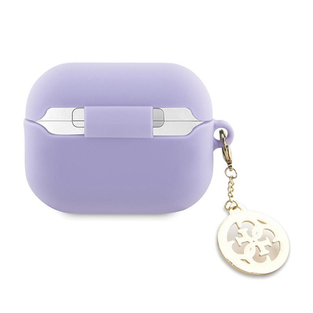 Guess 3D gumi 4G Diamond Charm - AirPods Pro 2 tok (lila)