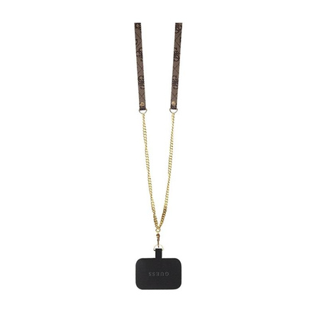 Guess Crossbody 4G fém logó - iPhone 14 Pro tok (barna)