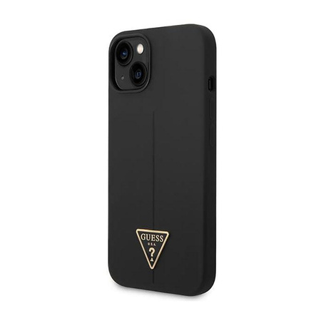 Guess Silicone Triangle Logo - Etui iPhone 14 Plus (czarny)