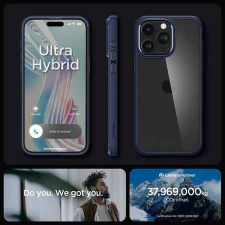 Spigen Ultra Hybrid - pouzdro pro iPhone 15 Pro (námořnická modrá)