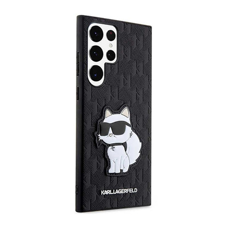 Karl Lagerfeld NFT Saffiano Monogram Choupette - Samsung Galaxy S23 Ultra Case (black)