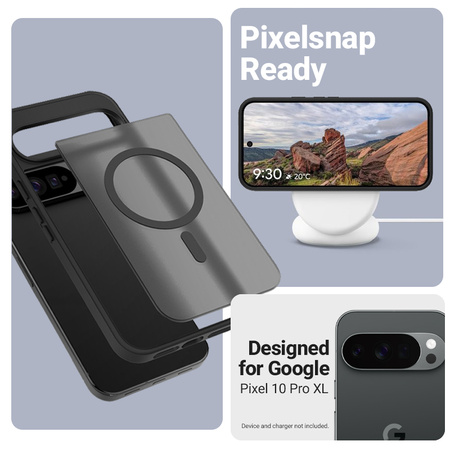 Etui do Google Pixel 10 Pro XL MagSafe Crong Hybrid Matte Czarne Wytrzymałe